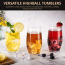 Homiu Napoli Highball Glasses Set of 6 – 495ml Tumblers