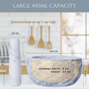 Homiu White Marble Pestle and Mortar Set – 15.5cm Natural Stone Grinder