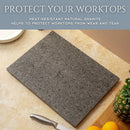 Homiu Natural Granite Chopping Board – Heat Resistant Worktop Protector (40x30x1.5 cm)
