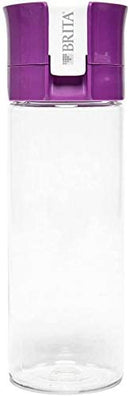 BRITA Fill and Go Vital Water Filter Bottle BPA Free, Purple, 600 ml with, Pack of 4 MicroDiscs