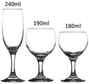 Pasabache 18 Piece Drinking Glassware Set Footed Wine Glass Set Red, White & Champagne Glasses Set