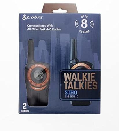 Cobra SM662C Twin pack Walkie Talkies, 8km Range and over 968 Channel Combinations,