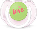 Philips Avent Classic Pacifier 6-18m, 2 Pack Baby Soother, Infant Dummy (Pink/Green Elephant)