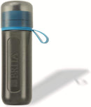 BRITA Fill and Go Active Sports Water Filter Bottle BPA Free, Blue, 600 ml with Pack of 4 MicroDiscs,