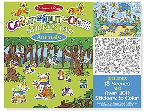 Melissa & Doug Colour Your Own Sticker Pad Animals