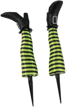 Fun Express Upside Down Witch Legs Yard Stake - Halloween Yard Decor