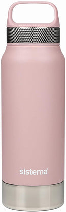 Sistema 650 ml Stainless Steel Bottle Pink