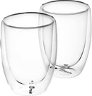 Homiu Double Walled Coffee or Tea Glasses Borosilicate Thermo Glass Cups Tall Coffee Cups 350ml