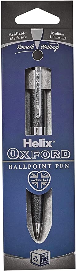 Helix Oxford Premium Graphite Ballpoint Pen (Blue Ink)