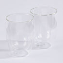 Homiu Double Walled Coffee or Tea Glasses Borosilicate Thermo Glass Cups Tall Coffee Cups 350ml