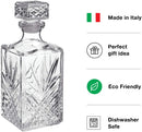 Bormioli 1 Litre Cut Glass Square Glass Decanter Whisky Decanter