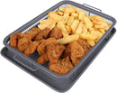 Homiu Rectangle Crisper Tray Set Non-Stick BBQ Oven Mesh Baking Tray Chips Set