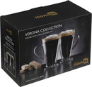 Homiu Double Walled Coffee Glasses with Handle 380ml