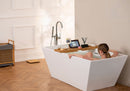 Homiu Bamboo Extendable Bath Caddy Premium Wooden Bathtub Tray