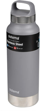 Sistema 1 Litre Stainless Steel Bottle Grey