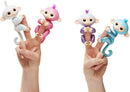 Fingerlings Glitter Monkey - Sugar (White Glitter) - Interactive Baby Pet - By WowWee
