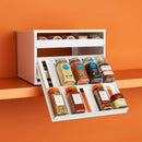 YouCopia Chef's Edition SpiceStack 30-Bottle Organizer with Universal Drawers, White
