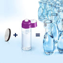 BRITA Fill and Go Vital Water Filter Bottle BPA Free, Purple, 600 ml with, Pack of 4 MicroDiscs