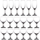 Pasabache 18 Piece Drinking Glassware Set Footed Wine Glass Set Red, White & Champagne Glasses Set