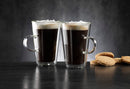 Homiu Double Walled Coffee or Tea Glasses Borosilicate Thermo Glass Cups Tall with Handle 430ml