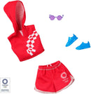 Barbie Clothes: Outfit Inspired by Olympic Games Tokyo 2020 Doll, Sport Top and Skirt with Sneakers and Sunglasses