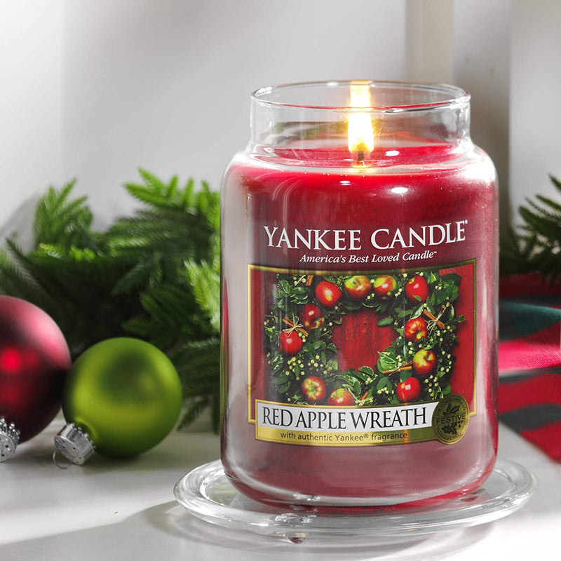 Yankee Candle | Scented Candle | Red Apple Wreath |  Large Jar Candle