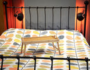 Bamboo Bed Table, Wooden Breakfast Tray with Foldable Legs and Comfortable Carry Handles