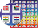 100 PICS Flags Jigsaw Quiz | Family Puzzle + Fun Quiz | 1-8 Players | Large Table Game | 45 Minutes Playing Time