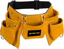 Big Mo's Toys Tool Belt - Kids Brown Faux Suede Pretend Play Belt for Tools with Adjustable Strap