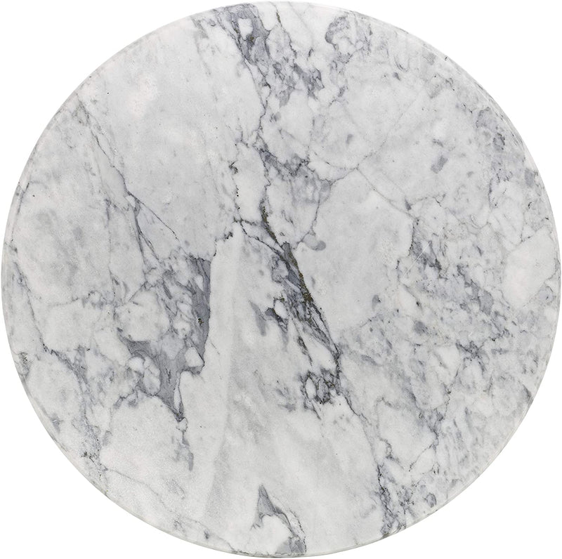 White Marble Chopping Board Round, Easy Clean Hard-Wearing & Dishwasher Safe