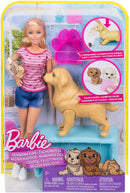 Barbie Family Newborn Pups Pet and Comes with Dog and Three Puppies Play FDD43