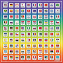 100 PICS Flags Jigsaw Quiz | Family Puzzle + Fun Quiz | 1-8 Players | Large Table Game | 45 Minutes Playing Time