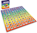 100 PICS Flags Jigsaw Quiz | Family Puzzle + Fun Quiz | 1-8 Players | Large Table Game | 45 Minutes Playing Time