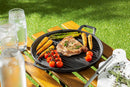 Homiu Round Grey Cast Iron Griddle Plate Frying Enamel Pan Grill BBQ Skillet NEW