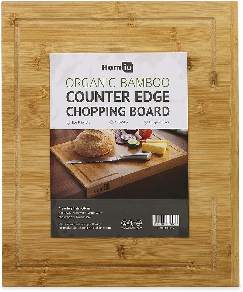 Homiu Counter Edge Bamboo Chopping Board 43.5 x 36.5 x 1.5 cm
