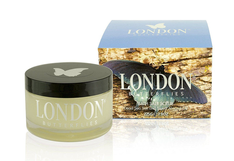 London Butterflies Dead Sea Salt & Sweet Almond Oil Bath Salt Scrub 225g