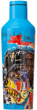 Corkcicle Canteen 16oz Gloss Cyan Basquait Blue Skull