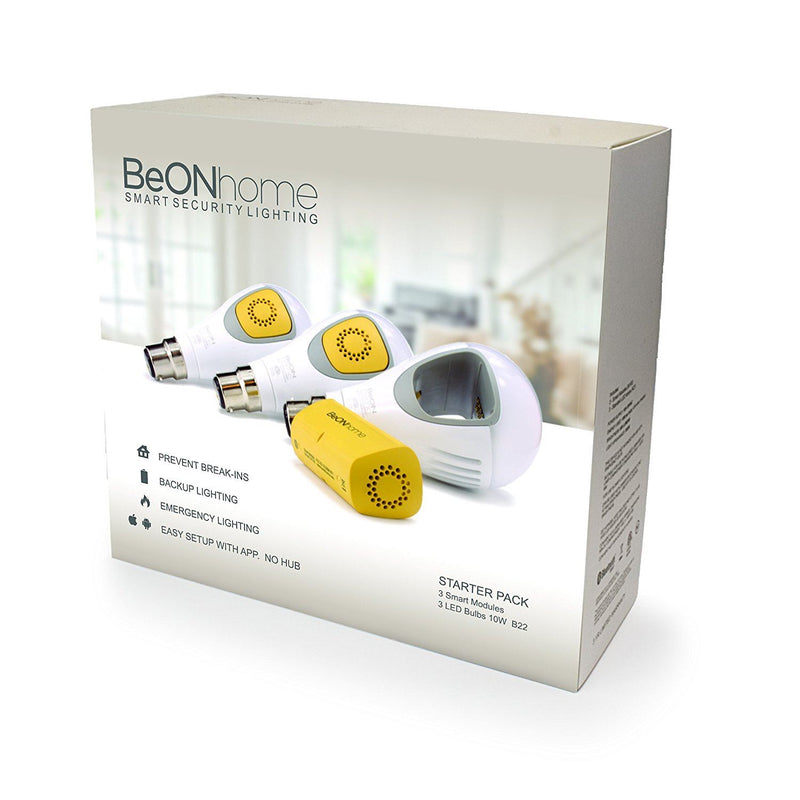BeON Home Protection System, Set of 3 x Bayonet Smart Bulbs - Soft White