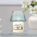 Yankee Candle Savoy Lampshade and Plate, Glass, Blue, Small