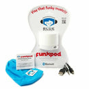 Blue Monkey White Funkpod Rechargeable Portable Wireless Bluetooth Speaker