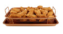 Homiu Rectangle Crisper And Tray Set Non Stick Copper Effect Food Air Fry Chips