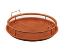 Homiu Round Crisper And Tray Set Non Stick Kitchen Frying Stove Oven Food Copper