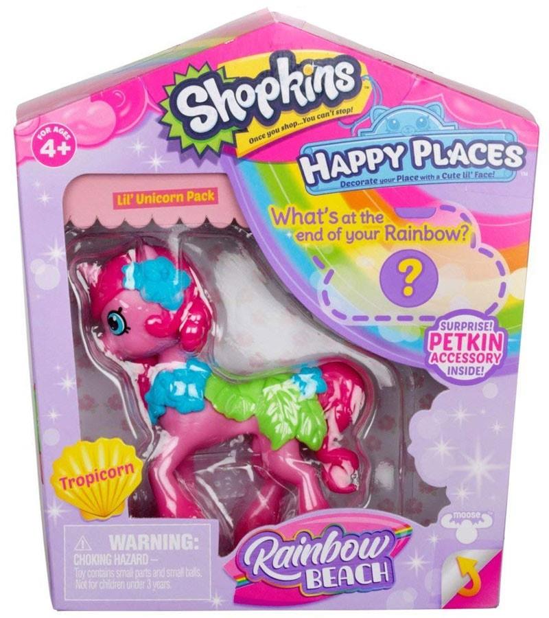 Shopkins Happy Places Season 5 Rainbow Beach Tropicorn Lil Unicorn Pack