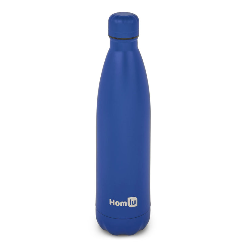 Homiu Water Bottle Vacuum Insulated Hot and Cold Double Walled Stainless Steel Drinks Sports Flask  Blue 750ml