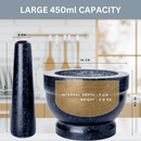 Homiu Granite Pestle and Mortar – 14cm Diameter