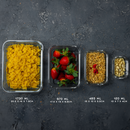 Homiu 4Pcs Airtight Leak-Proof Glass Storage Container