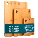 Homiu Bamboo Chopping Board Set – 3 Cutting Boards
