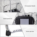 Homiu Floor Fan Air Circulator - Chrome Metal, High-Velocity, 9", 16", 18", 20"