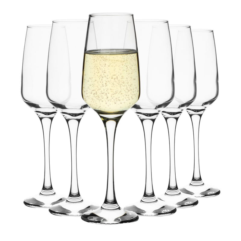 Homiu Florance Pack of 6 White/ Red / Champagne / Whiskey / Water Premium Finish Florence Design Glasses
