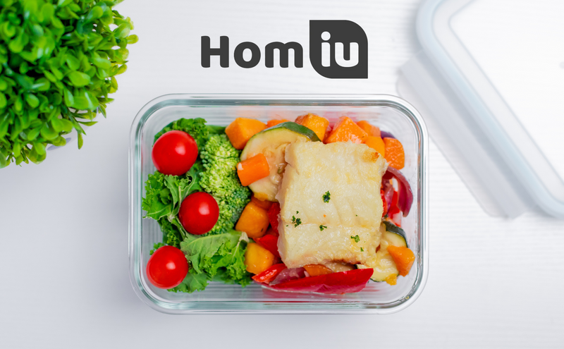 Homiu 9Pcs Glass Storage Food Containers With Lids Airtight Kitchen Meal Prep Containers